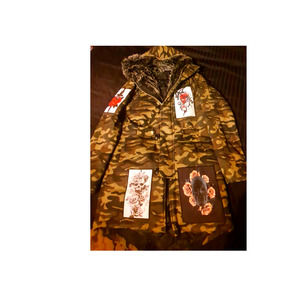 OpenJns Brand - RARE ONE OF A KIND! Unisex LONG camouflage and faux fur lining